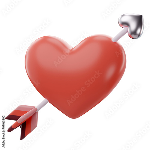 3d rendering of valentine's lovestruck icon
 (ID: 709063300)