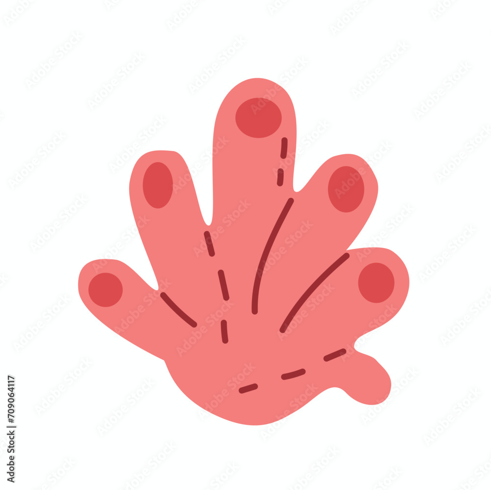Coral flat icon isolated on white background for your web and mobile app design Coral flat icon isolated on white background for your web and mobile app design
