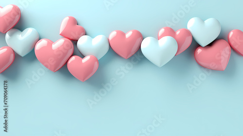 Vibrant Valentine's Day background, hearts background