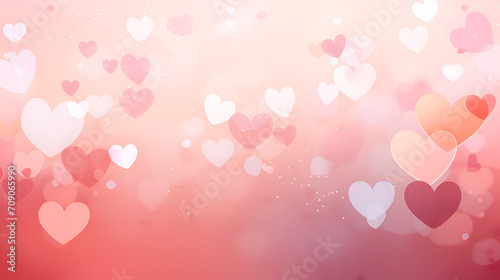 beautiful valentine background with hearts and romatic colors. Romantic backbround or wallpaper for valentine’s day photo