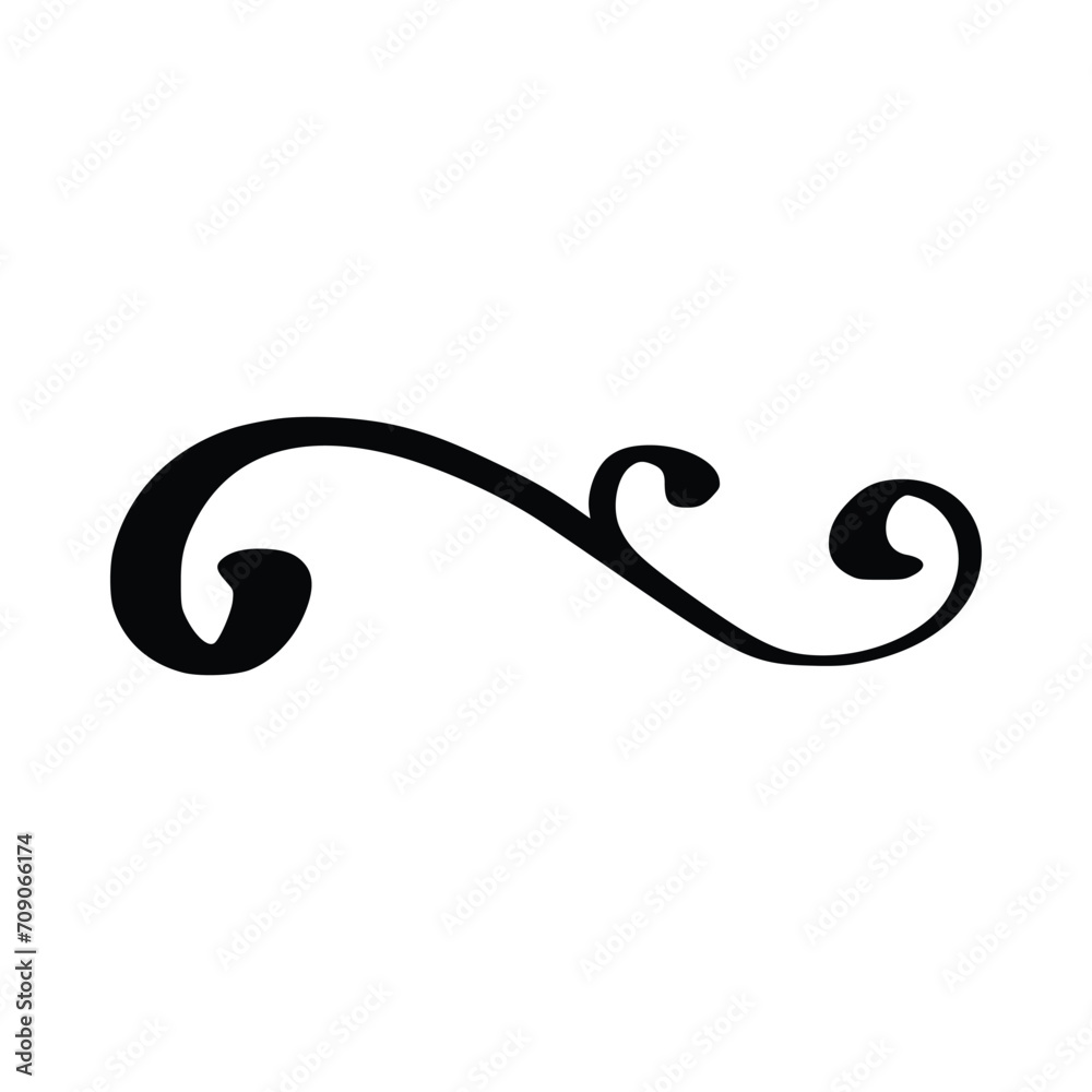 Abstract Sketch line element, swirl, decoration. Swirl ornament stroke. Ornamental curls, swirls divider and filigree ornaments vector illustration. Vector illustration Abstract Sketch line element, swirl, decoration. Swirl ornament stroke. Ornamental curls, swirls divider and filigree ornaments vector illustration. Vector illustration