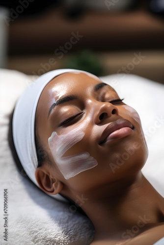  Lady doing Facial Treatment