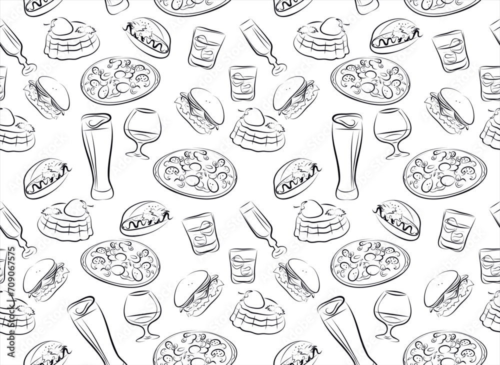 food ,cookery - seamless pattern
