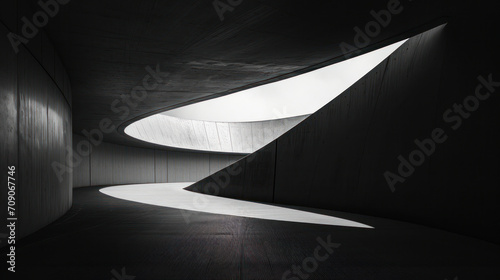 Abstract architectural background, White concrete architecture structure.