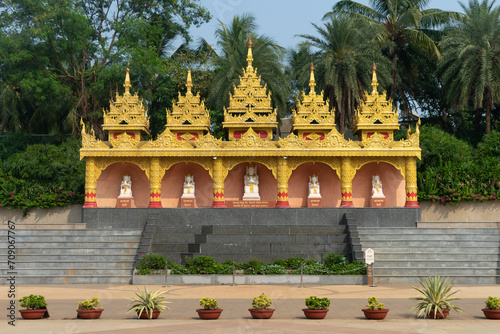 Picture of Buddhist temple at Pagoda Vipassana temple. God, Goddess, Statue, Sculpture, temple. Dalai Lama, tibet, jainism, pilgrimage, ashok chakra, jai bhim, spirit