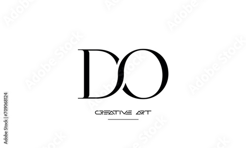 DO, OD, D, O abstract letters logo monogram