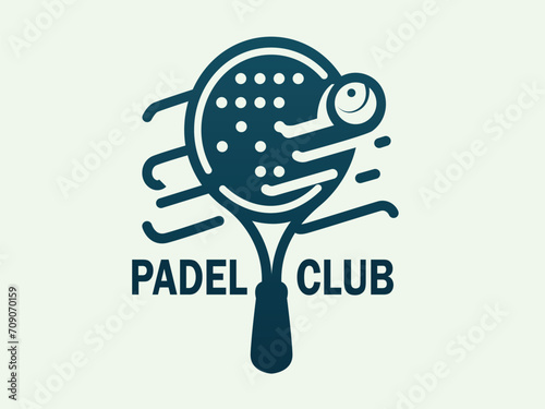 Padel Racket Club minimal logo