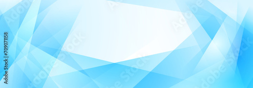 Abstract background of straight intersecting lines and translucent polygons in light blue colors