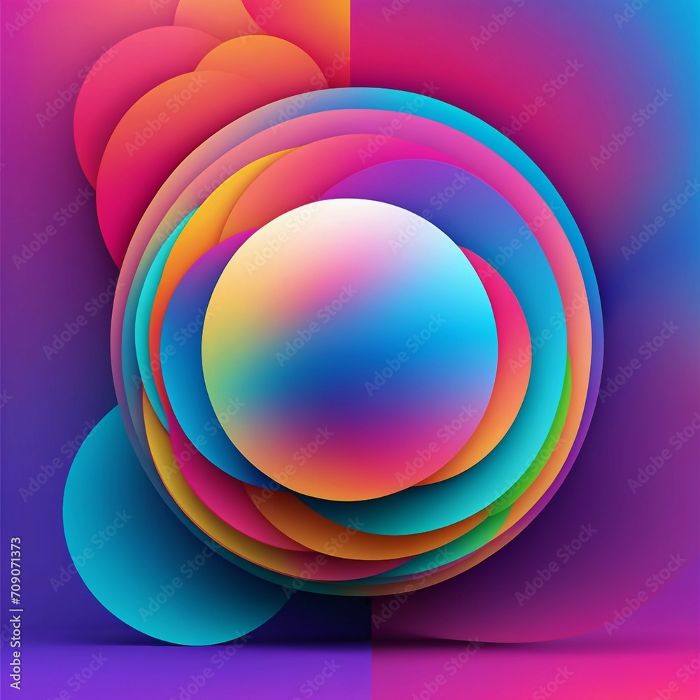 Obraz premium Vector gradient 3d abstract background, Generated AI