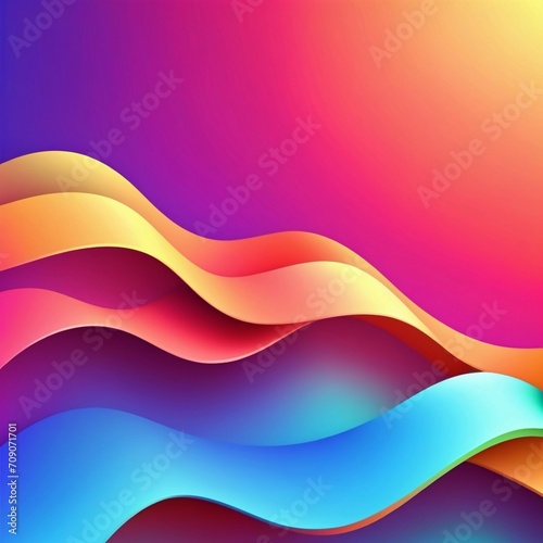 Vector gradient 3d abstract background , Generated AI