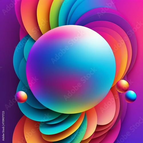 Vector gradient 3d abstract background  Generated AI