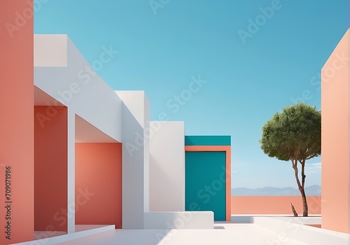 The beauty of architectural minimalism, focusing on a simple yet elegant structure