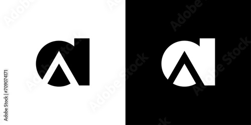 Minimalist Letter A A monogram logo design vector template photo