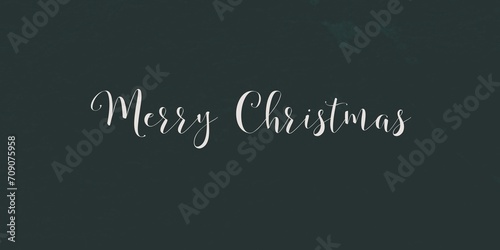 Blue background Merry Christmas banner design.