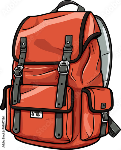 Backpack clipart design illustration