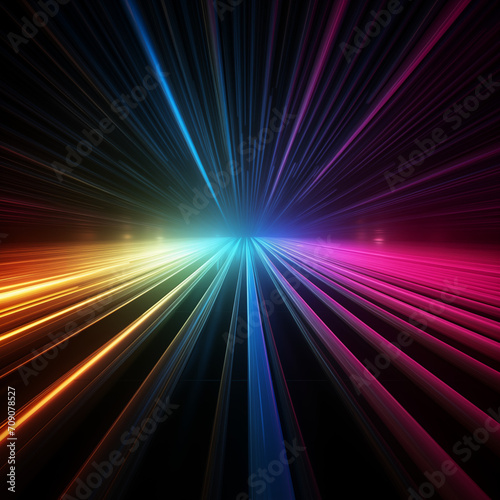 colorful, rainbow color, light beams / waves photo