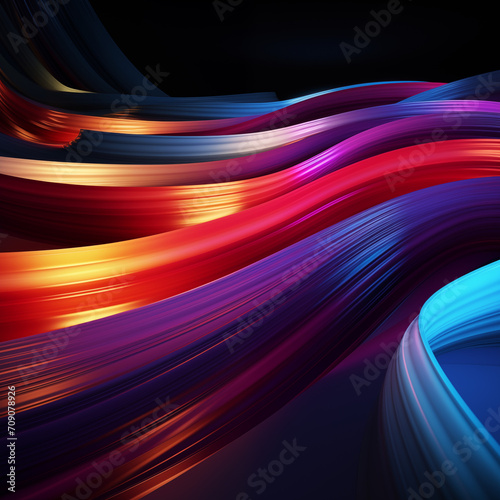 colorful, rainbow color, light beams / waves