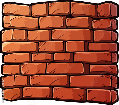 Brick wall clipart design illustration