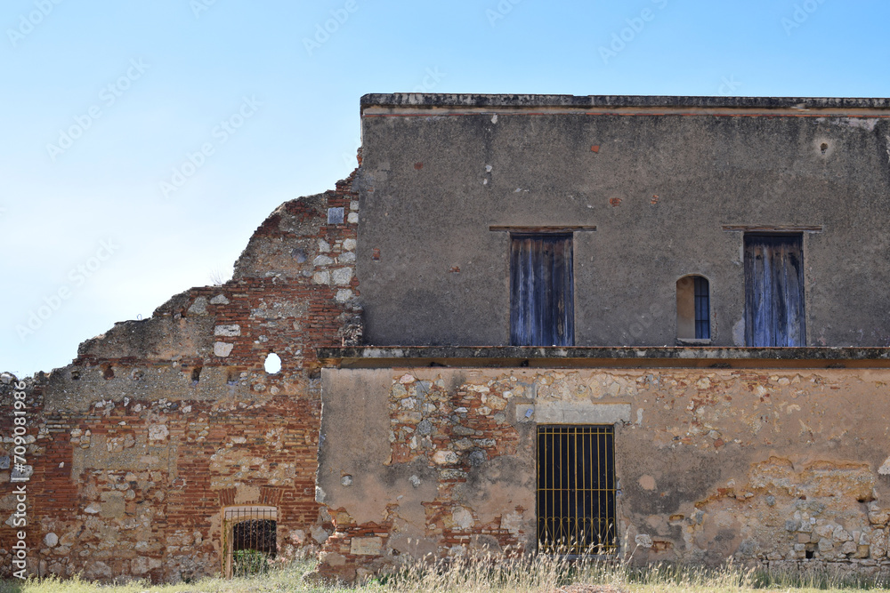 San Francisco Ruins back side in Santo Domingo, old abandoned building