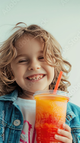 Child drinking slush