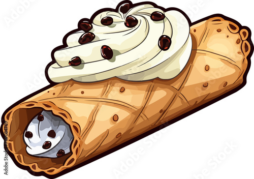 Cannoli clipart design illustration