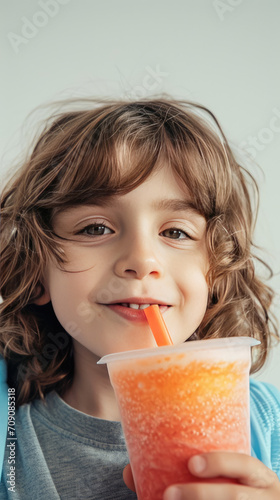 Child drinking slush