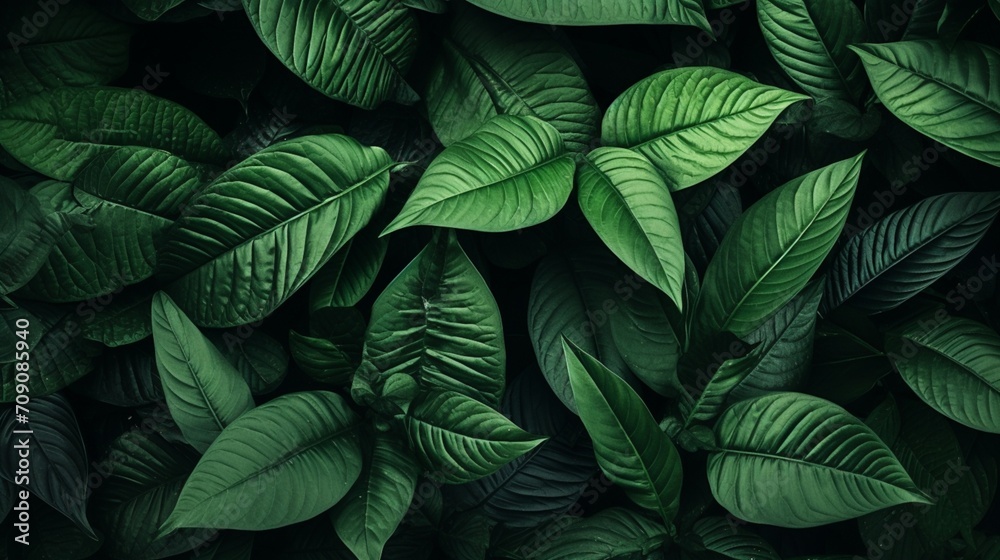 Textures of abstract green leaves for tropical leaf background - Generative AI Textures of abstract green leaves for tropical leaf background - Generative AI