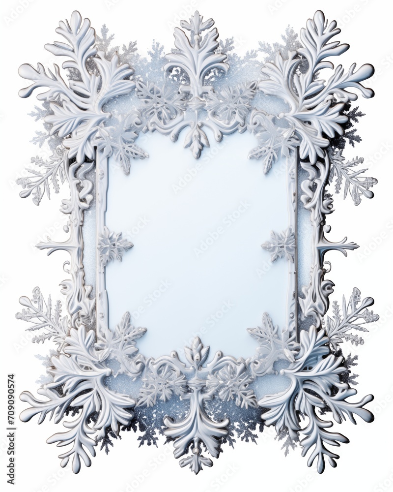 winter snow crystal frame winter snow crystal frame