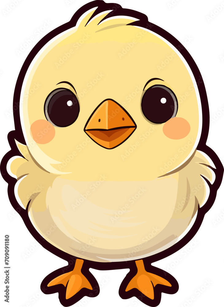 Baby chicken clipart design illustration