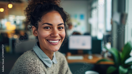 portrait of a smiling professional