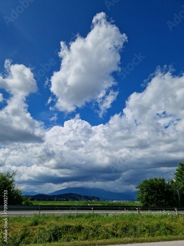 landscape with sky and clouds