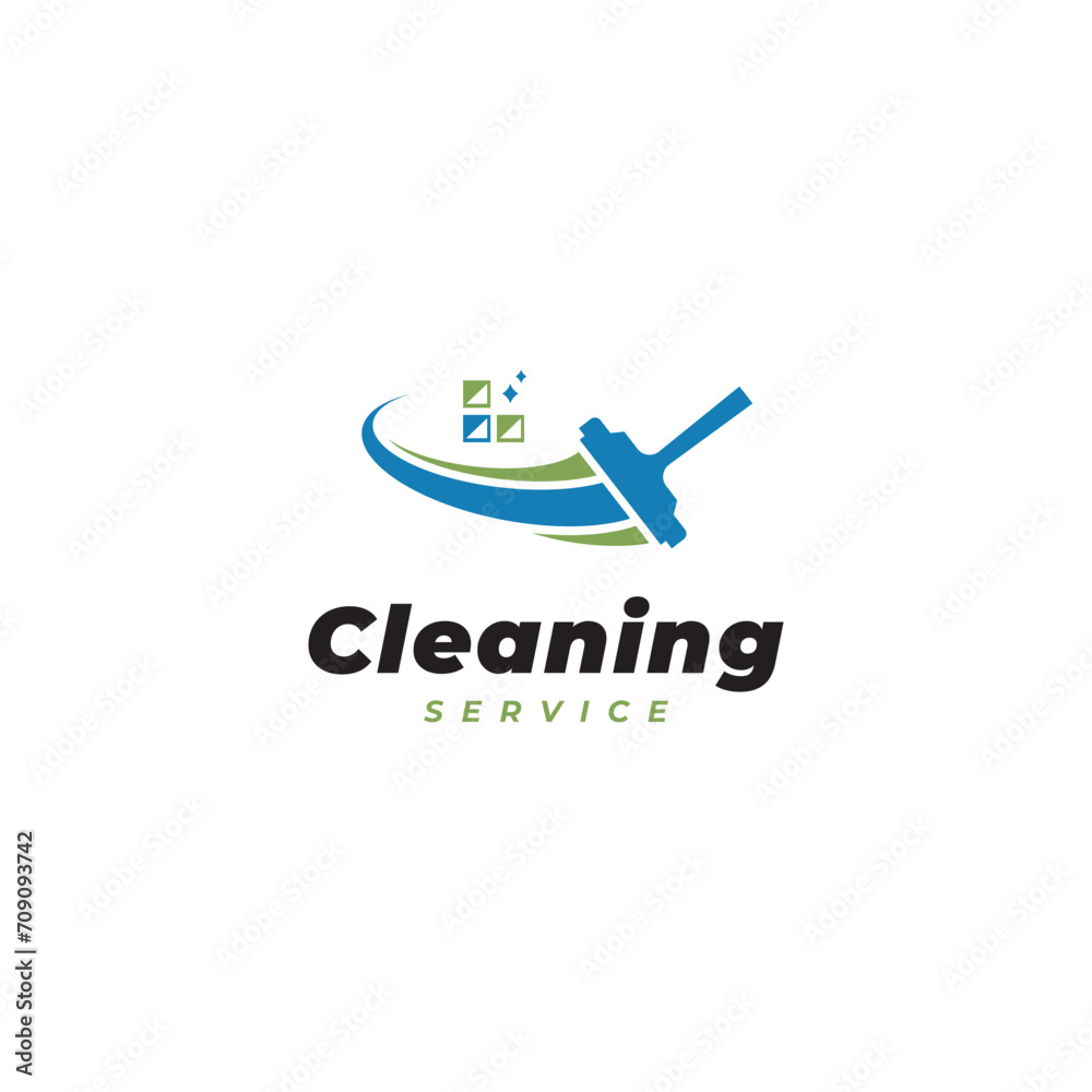 Simple cleaning service logo vector image. Simple cleaning service logo vector image.