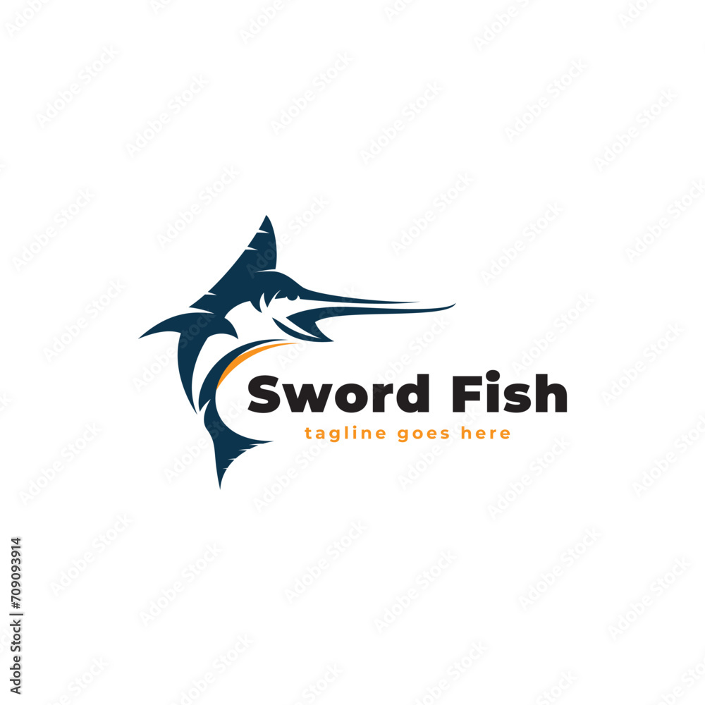 Marlin Swordfish Logo Vector Template Marlin Swordfish Logo Vector Template