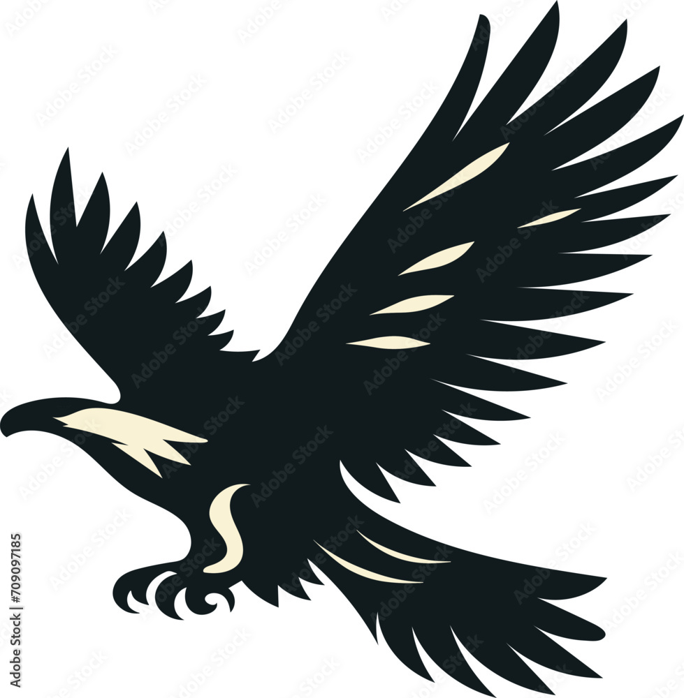 Flying Eagle Silhouette Illustration Vector Flying Eagle Silhouette Illustration Vector
