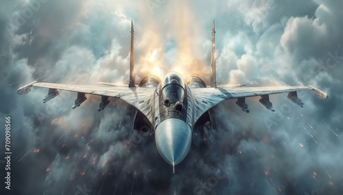 military jet fighter created by ai photo
