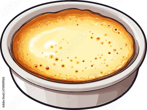 Creme brulee clipart design illustration