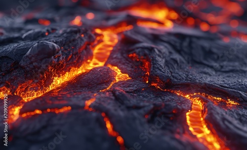 close-up to magma