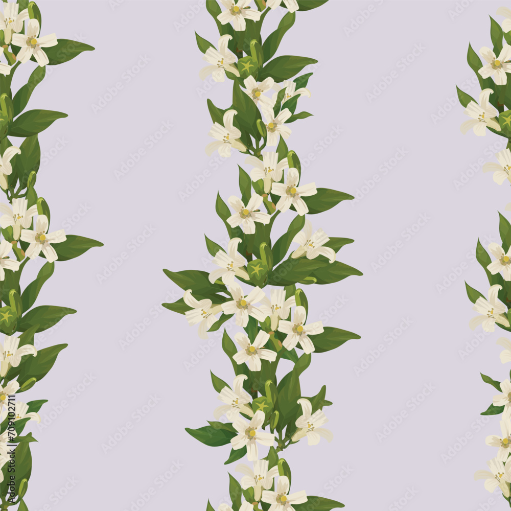 Obraz premium beautiful white flower arrangement seamless pattern