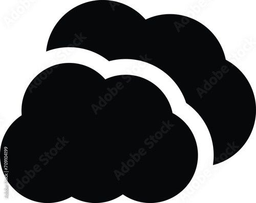Fototapeta Naklejka Na Ścianę i Meble -  Rounded filled Cloudy Icon