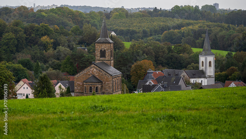 Die evangelische  und die katholische Kirche in Wülfrath-Düssel photo
