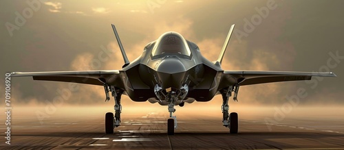 F-35 stealth fighter, fly, land, take off, bomb, dog fight, refuel, fire missile. photo