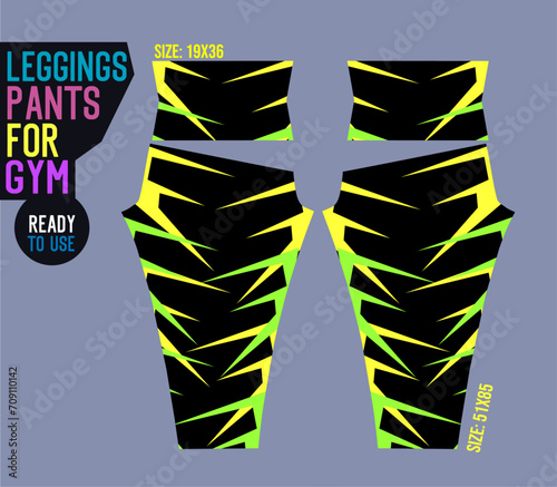 fitness leggings pants vector with mold and ready to use