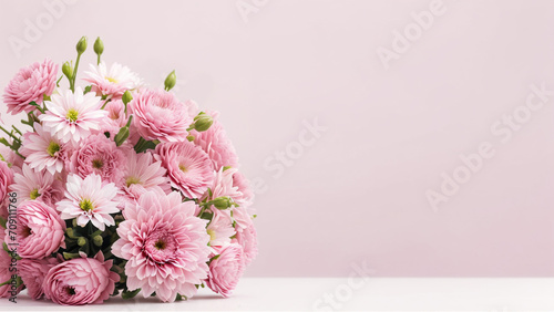 bouquet of pink flowers photo