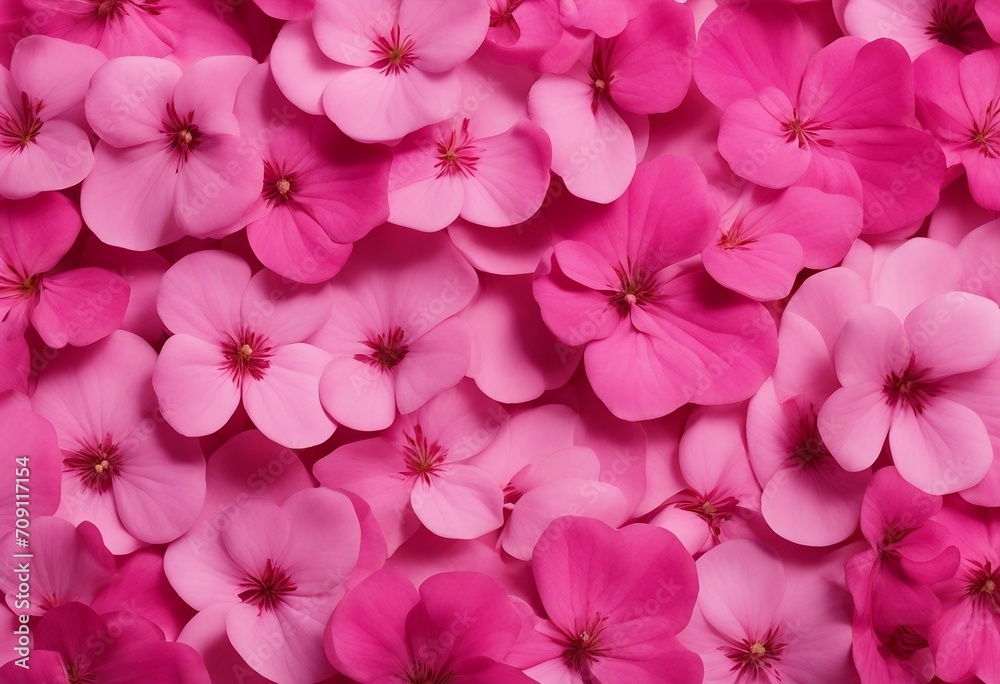 Set of pink flowers and geranium petals Floral isolated design element top view flat lay Set of pink Set of pink flowers and geranium petals Floral isolated design element top view flat lay Set of pink