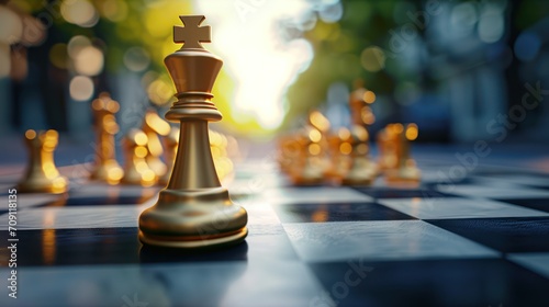 Chess piece symbolize strategy and tactics