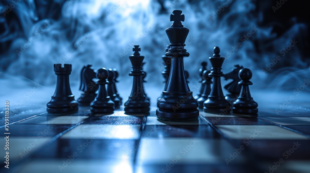 Chess piece symbolize strategy and tactics Chess piece symbolize strategy and tactics
