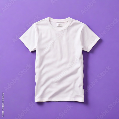 White Blank T-shirt Mockup Design Template for Advertisement.Men Isolated short Sleeve Wear Front Cotton Shirt Textile Clothing Fashion Mockup.Model Body People Retail Style Concept Apparel