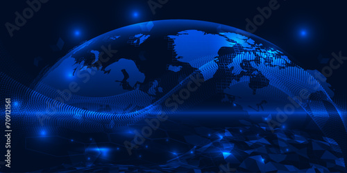 Vector illustrations of metaverse digital ecosystem.Virtualization world of future concepts.Digital communication innovation and technology concepts.