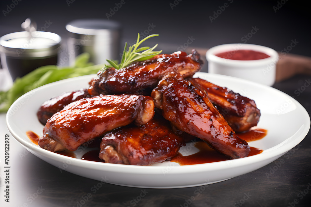 grilled wings with sauce