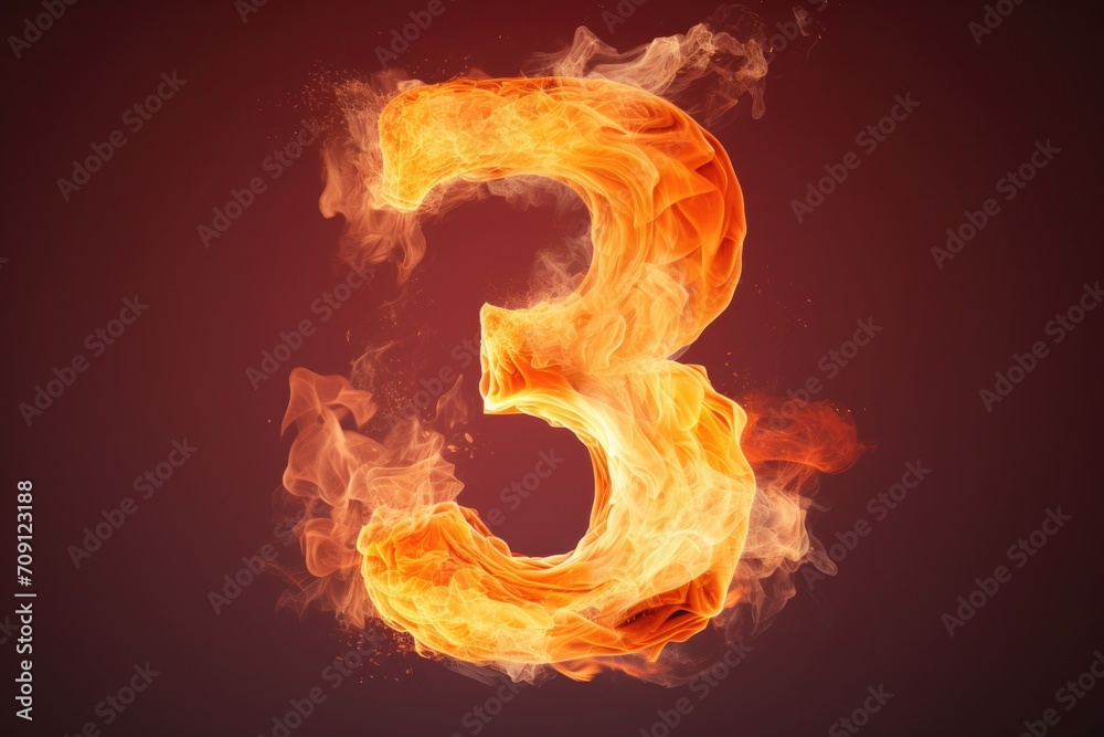 fire number 3 made of fire flames. number three symbol. isolated on black. hot red and orange symbol fire number 3 made of fire flames. number three symbol. isolated on black. hot red and orange symbol
